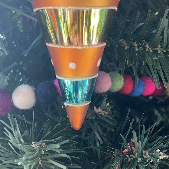 Blown Glass Ornament Swirl Ice Cream Cone - Picture 4 of 6